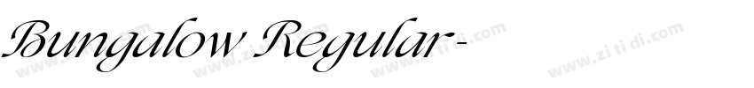 Bungalow Regular字体转换
